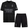 Conjunto (Camiseta+Pantalón Corto) AC Milan Cuarta Equipación 23-24 Negra - Niño